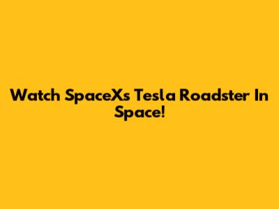 Watch SpaceX's Tesla Roadster In Space!
