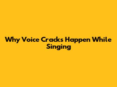 Why Voice Cracks Happen While Singing